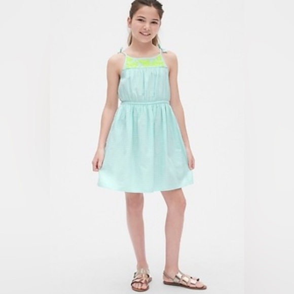 Nwt Gap Kids Embroidered Tassel Fit and Flare Dress size XXL plus - Picture 1 of 4